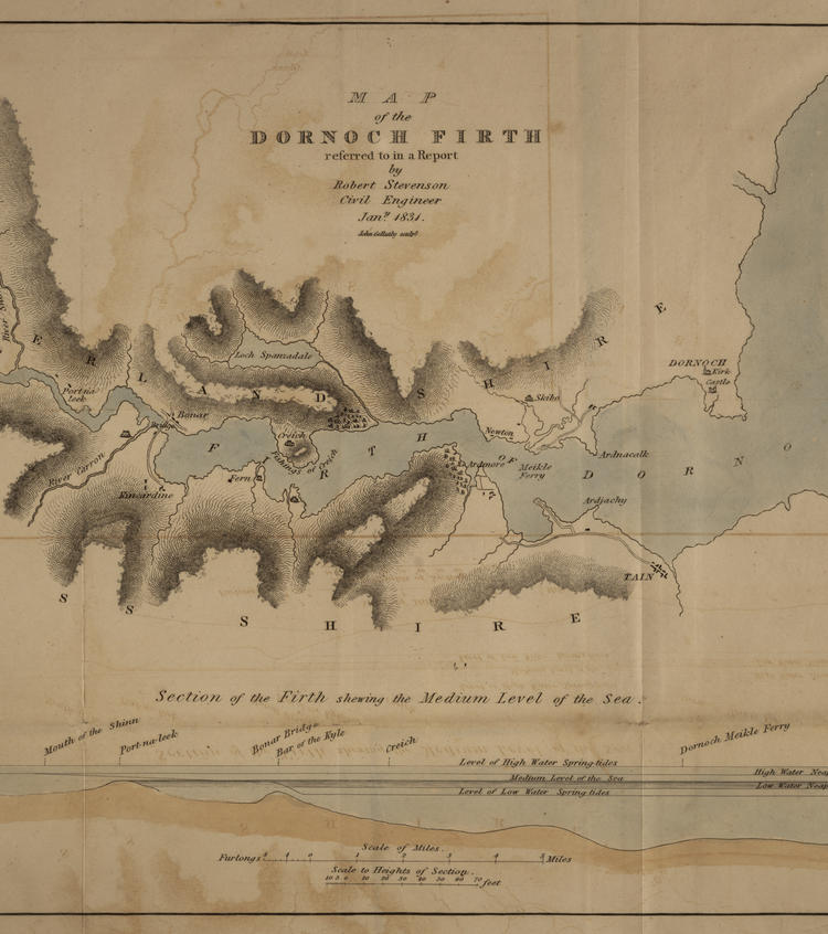 Map of Dornoch Firth, Scotland